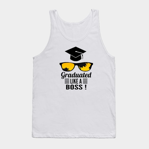 Graduated Like a Boss Tank Top by Glenn Landas Digital Art